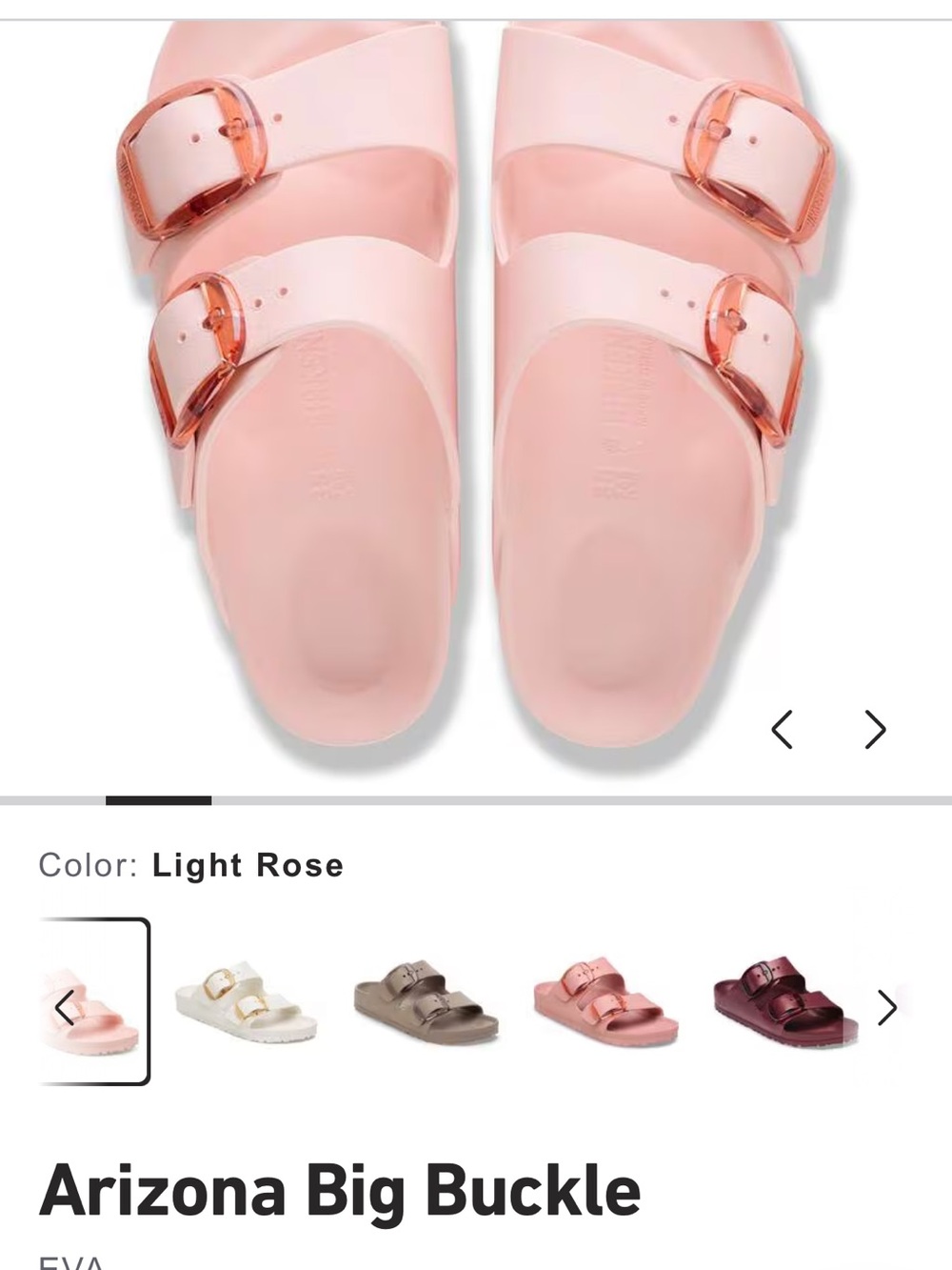 Birkenstock Arizona Big Buckle Sandals in Light Rose